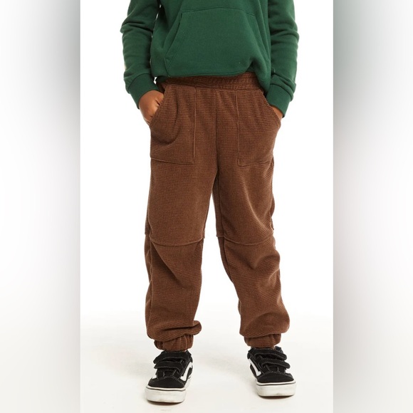 CHASER BRAND NWT SZ 8 Kids Brown Soft Corduroy Jogger Pants - Picture 1 of 5